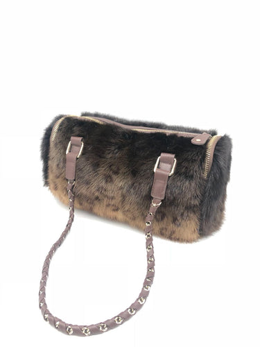 Genuine Scandinavian mink hand bag